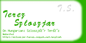 terez szloszjar business card